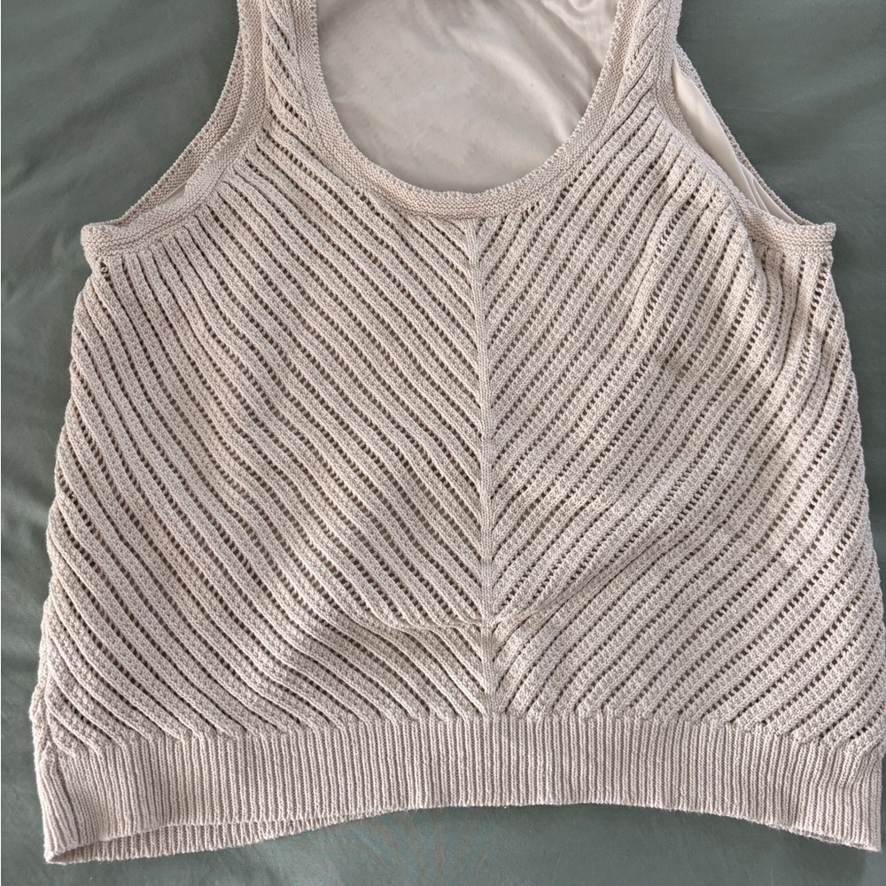 Simply Vera Vera Wang Cotton Woven  Sweater Tank Top